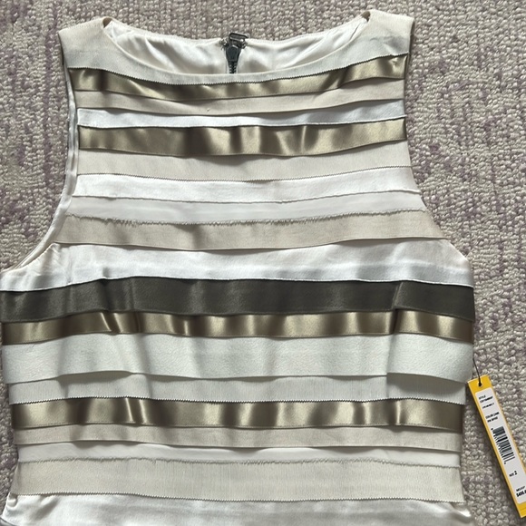 NWT Alice + Olivia Striped Ribbon Dress - Picture 3 of 9